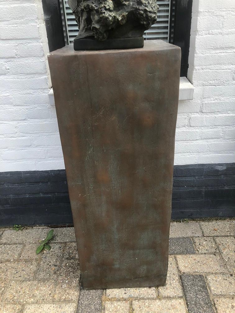 Kunststof plantenzuil zuil pilaar brons buitengebruik 90 cm, Ophalen, Wilms, Nieuw, Info@houseofcoco.nl