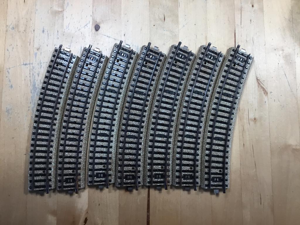 Marklin M rails 7 x 5206 tegenboog, Hobby en Vrije tijd, Wisselstroom, Gebruikt, Rails, Ophalen of Verzenden