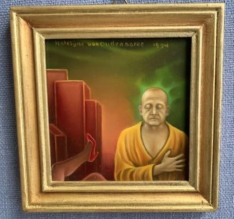 Surrealistisch - in trance - Katelijne van Oudenaarde (1947), Antiek en Kunst, Kunst | Schilderijen | Klassiek, Ophalen of Verzenden