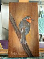 Schilderijtje roodborst, Antiek en Kunst, Ophalen of Verzenden