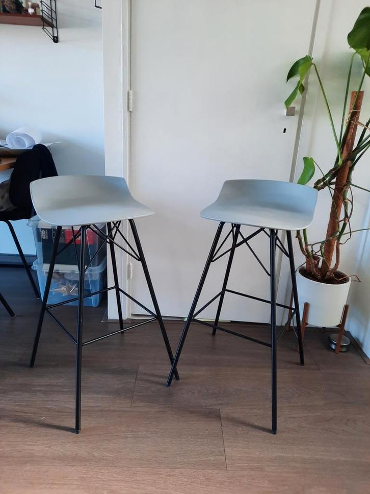 Barkrukken set te koop, Huis en Inrichting, Barkrukken, 60 tot 90 cm, 2 krukken, Ophalen