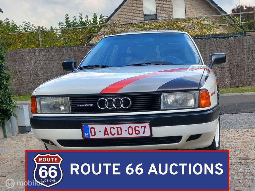 Audi 80 1.8 E | 1987 | Route 66 Auctions, Auto's, Oldtimers, Overige carrosserieën, Zwart, Bedrijf, Handgeschakeld