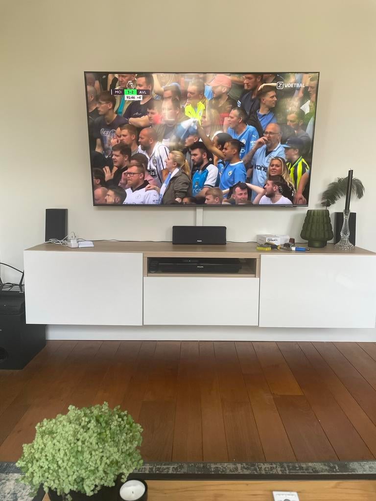 Tv meubel, Overige materialen, 150 tot 200 cm, Zo goed als nieuw, Modern