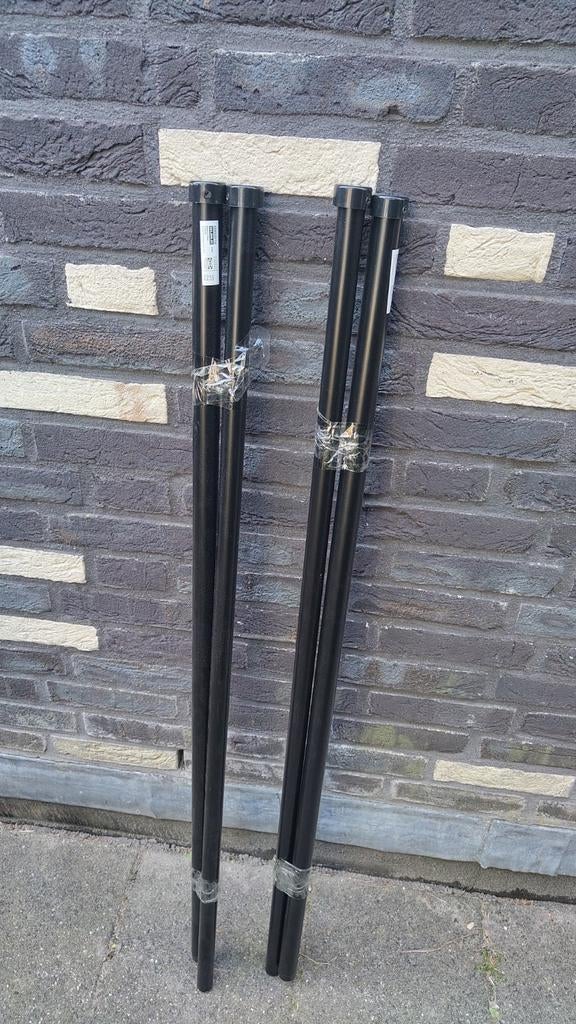Bekrafta gordijnrails x2, Ophalen, Zwart, Minder dan 50 cm, 150 tot 200 cm