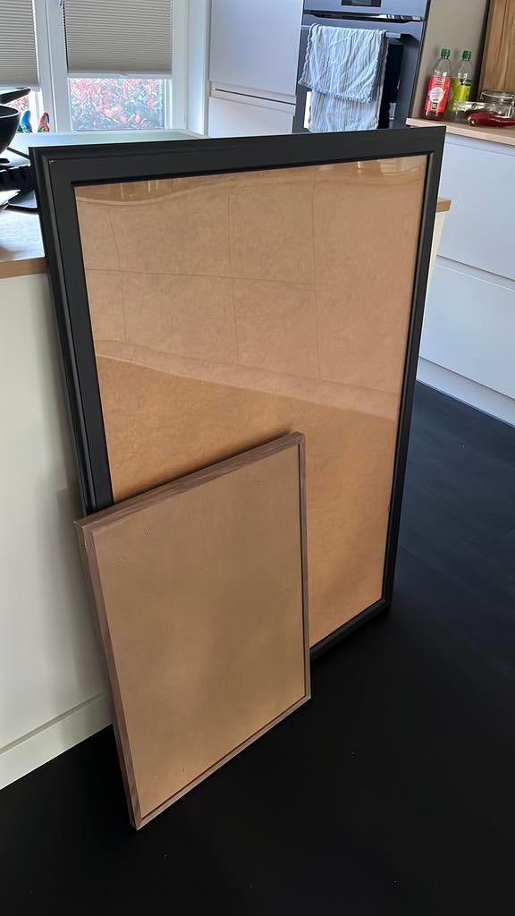 2 fotolijsten 70 x 100 en 42 x 59,5, Ophalen, Gebruikt, Overige typen