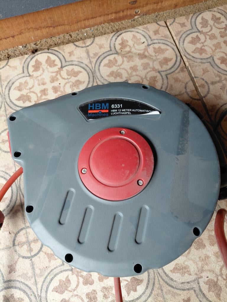 HBM 12 Meter Automatische Luchthaspel met Sata Nippels, Doe-het-zelf en Verbouw, Compressors, Ophalen