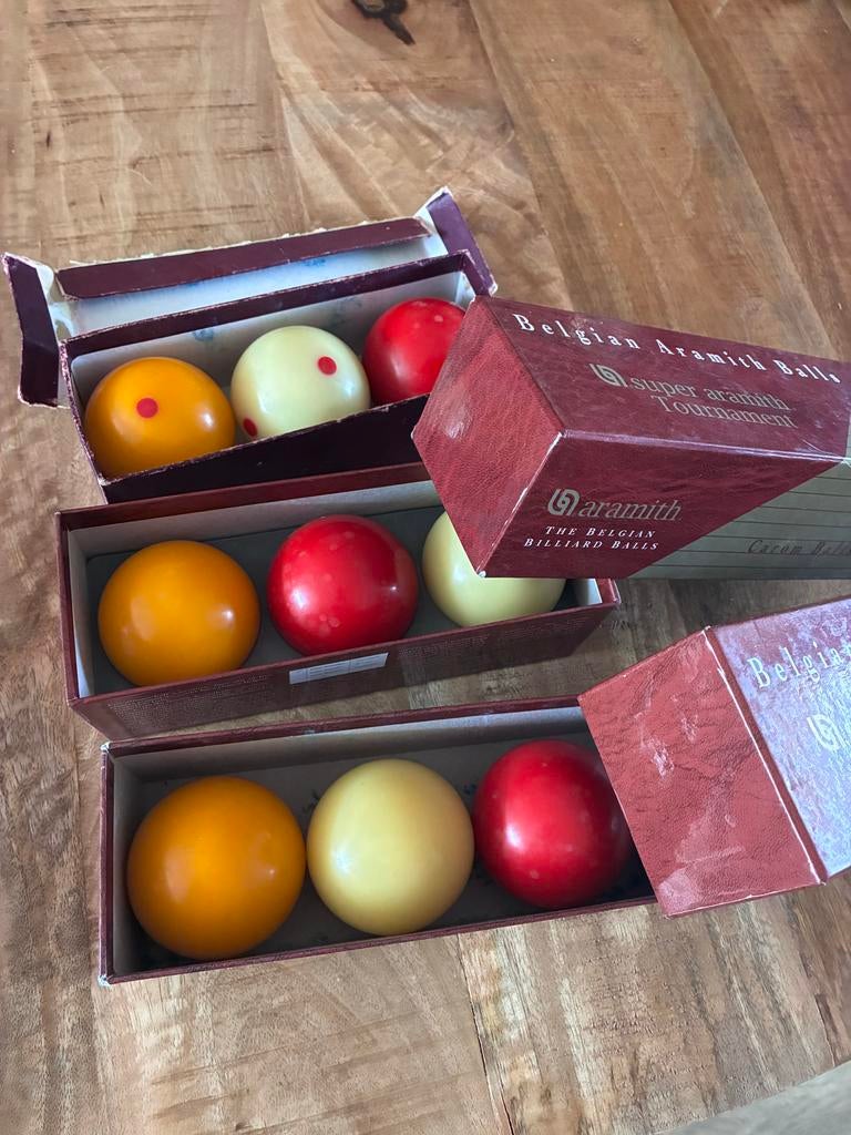 Aramith Biljartballen Set - Super Aramith Tournament, Ophalen of Verzenden, Gebruikt, Keu of Ballen