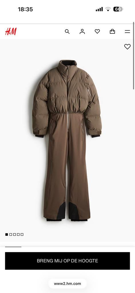 H&M 2026 skipak bruin, Ophalen of Verzenden, Zo goed als nieuw, Maat 46/48 (XL) of groter