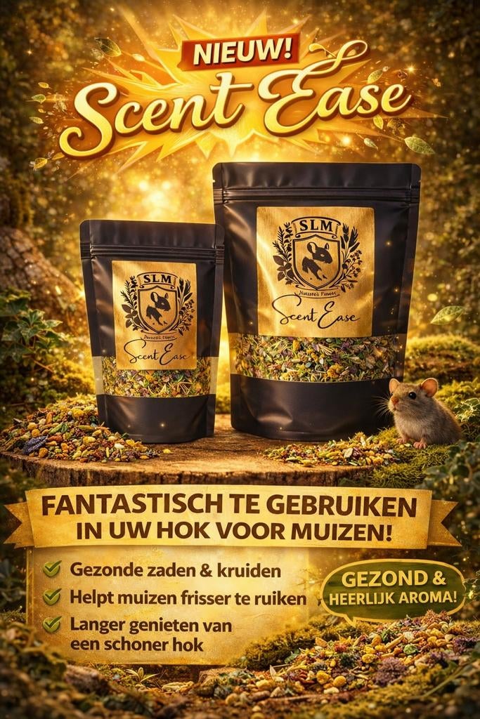 "Scent Ease" Gezond muizenvoer & langere frisheid!!, Dieren en Toebehoren, Knaagdieren, April, Muis, Geslacht onbekend, Tam