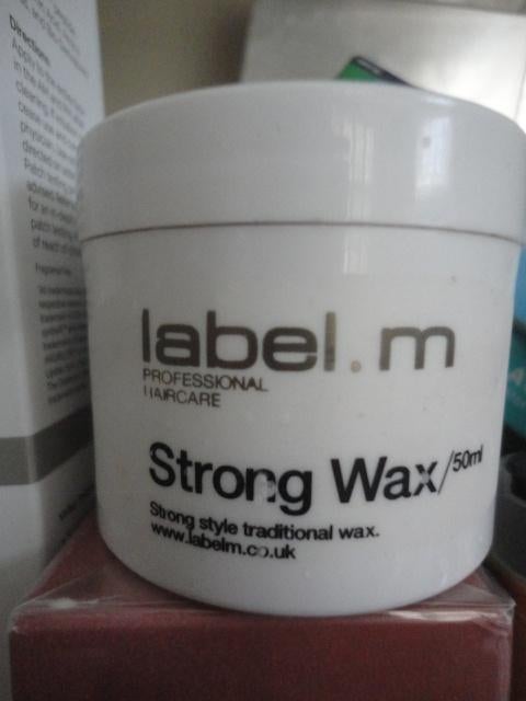 LABEL M - STRONG WAX, 50 ml pot voor het haar, Ophalen of Verzenden, Zo goed als nieuw, Gel, Wax, Haarlak of Mousse