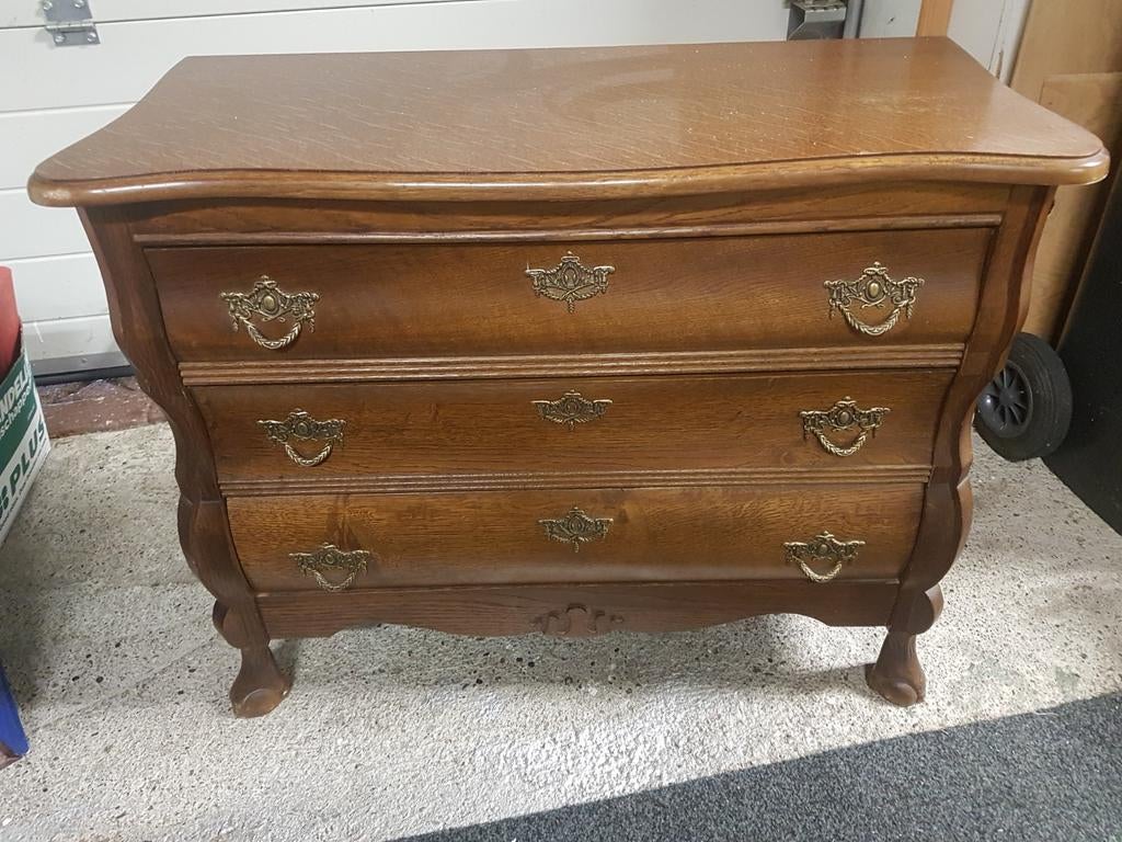 Mooie donker eiken buikkast Ladekast, Ophalen, Eikenhout, 50 tot 100 cm, Zo goed als nieuw