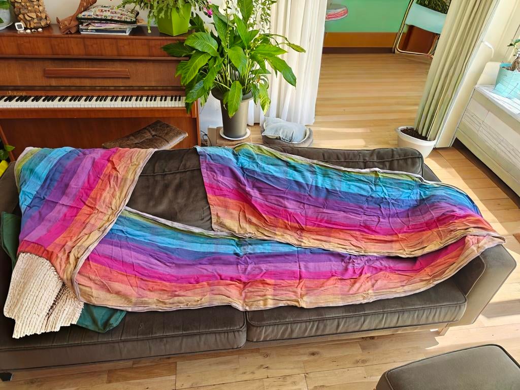 Girasol regenboog draagdoek - comfortabel en stijlvol, Overige merken, Draagdoek, Gebruikt, Ophalen of Verzenden