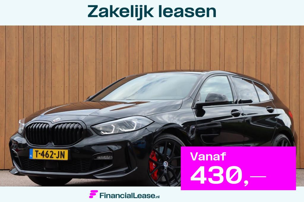 BMW 1-serie 116i Introduction Ed. M-Sport orgNL camera Perfo, 12 maanden, Gebruikt, Leder en Stof, Zwart