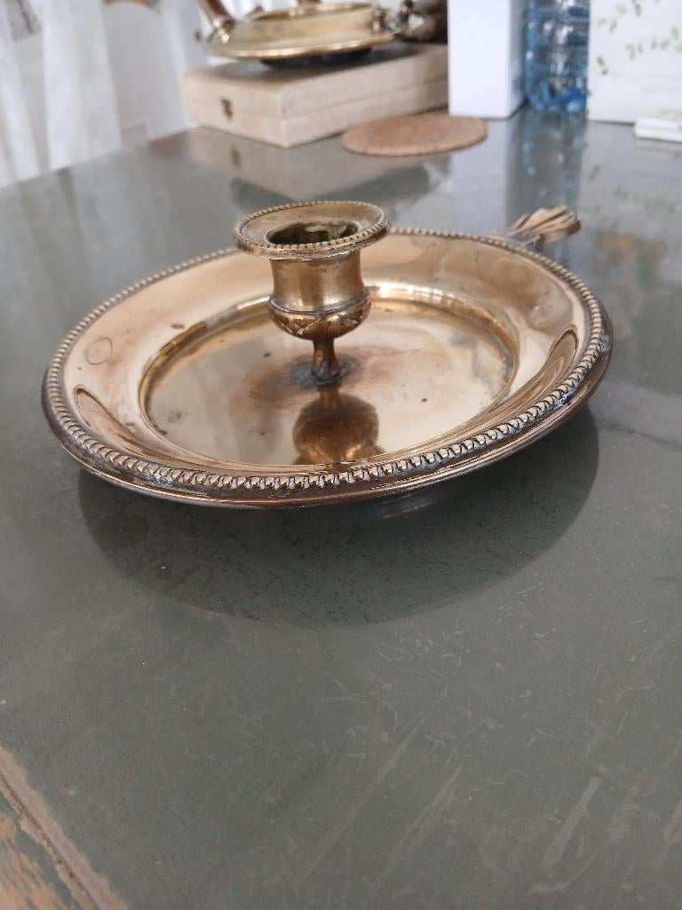 Koperen blaker kaarsenstandaard, Ophalen of Verzenden