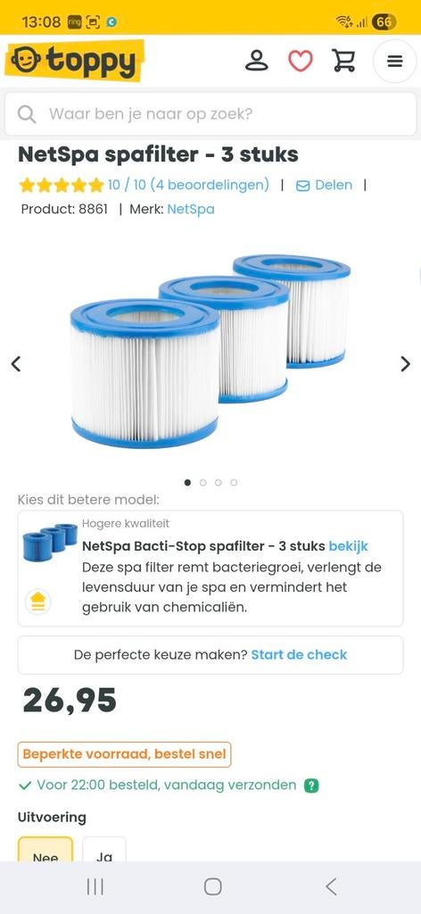 Filters voor jacuzzi, Tuin en Terras, Minder dan 80 cm, Opblaaszwembad, Rond, Nieuw