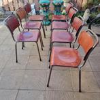 Leuke set Gispen th tu Delft schoolstoelen stapelstoelen, Ophalen, Bruin, Vijf, Zes of meer stoelen
