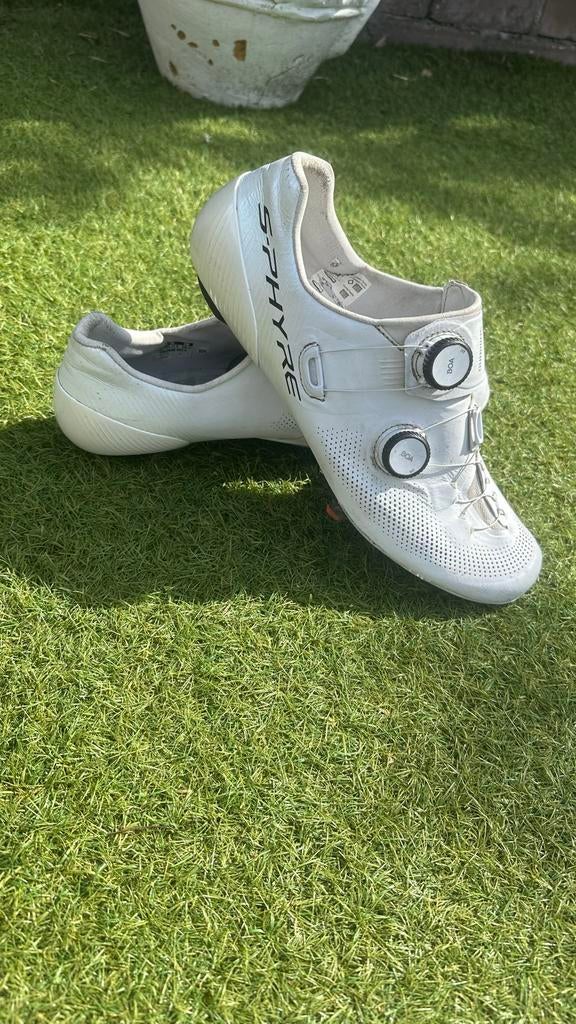 Shimano S-Phyre fietsschoenen maat 46 wit, Gebruikt, Heren, Schoenen, Overige maten