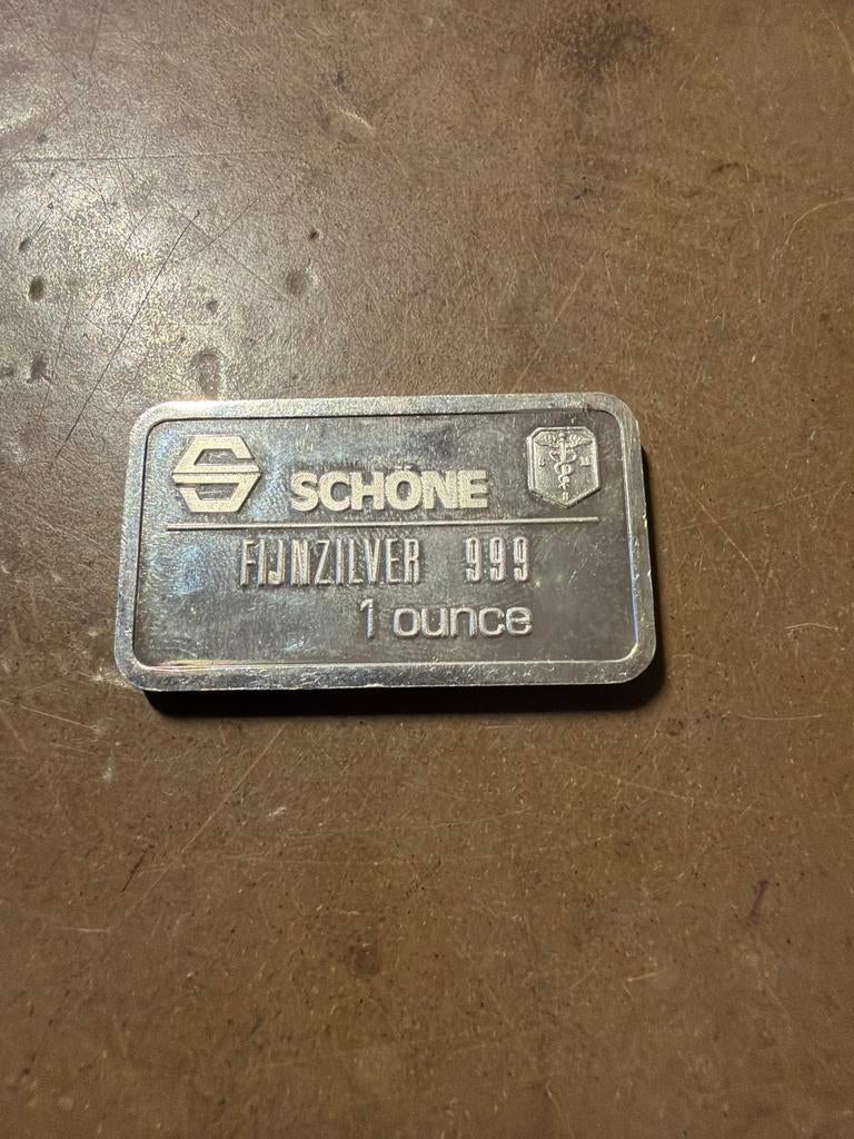 1 Oz 999 zilver Schöne met Mercurius staf, Postzegels en Munten, Edelmetalen en Baren, Ophalen of Verzenden, Zilver