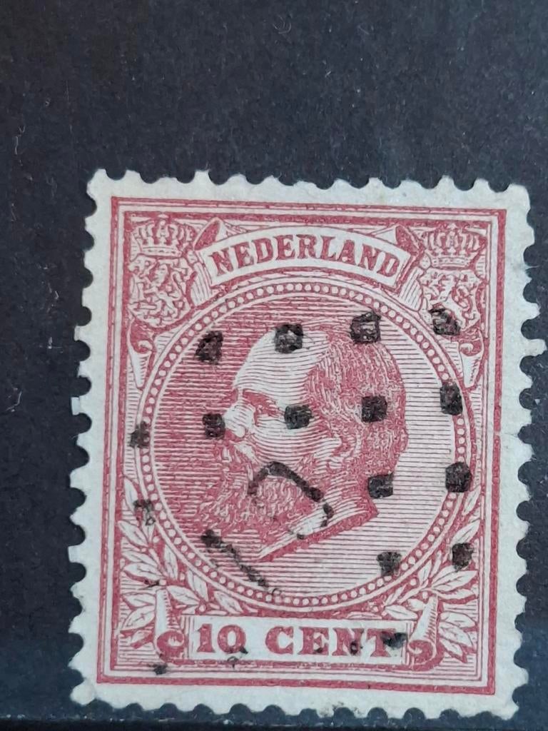 Puntstempel zegel nr 10 Bergen op Zoom nvph nr 21, Ophalen of Verzenden