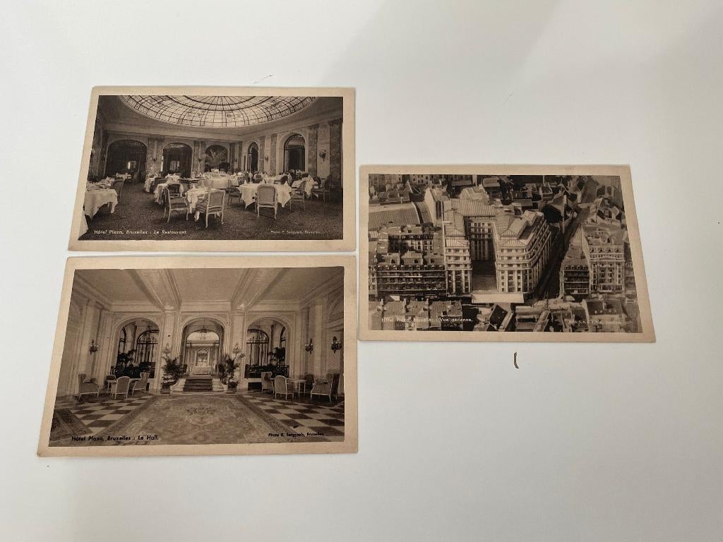 C380 Ansichtkaarten Belgie Hotel Plaza Bruxelles Brussel, Ophalen of Verzenden, Voor 1920, Ongelopen, Brussel (Gewest)
