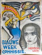 affiche alcohol-blauwe week, Ophalen of Verzenden, Gebruikt, A1 t/m A3, Overige onderwerpen