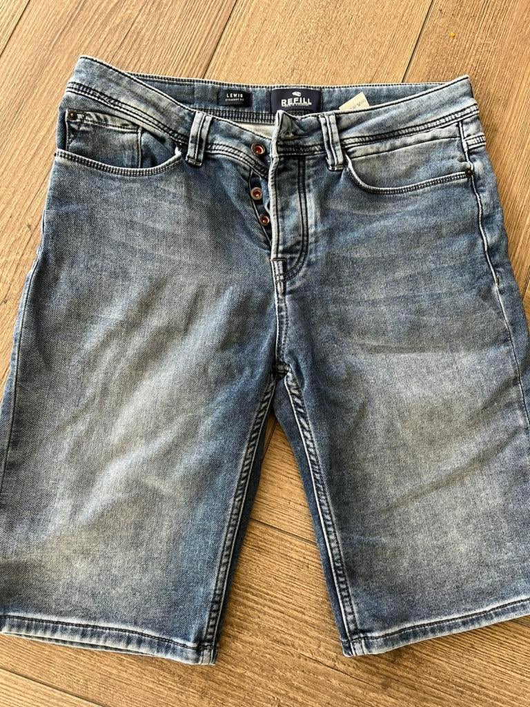 Zgan korte jeans van Refill, Kleding | Heren, Ophalen of Verzenden, Zo goed als nieuw, Blauw, W32 (confectie 46) of kleiner