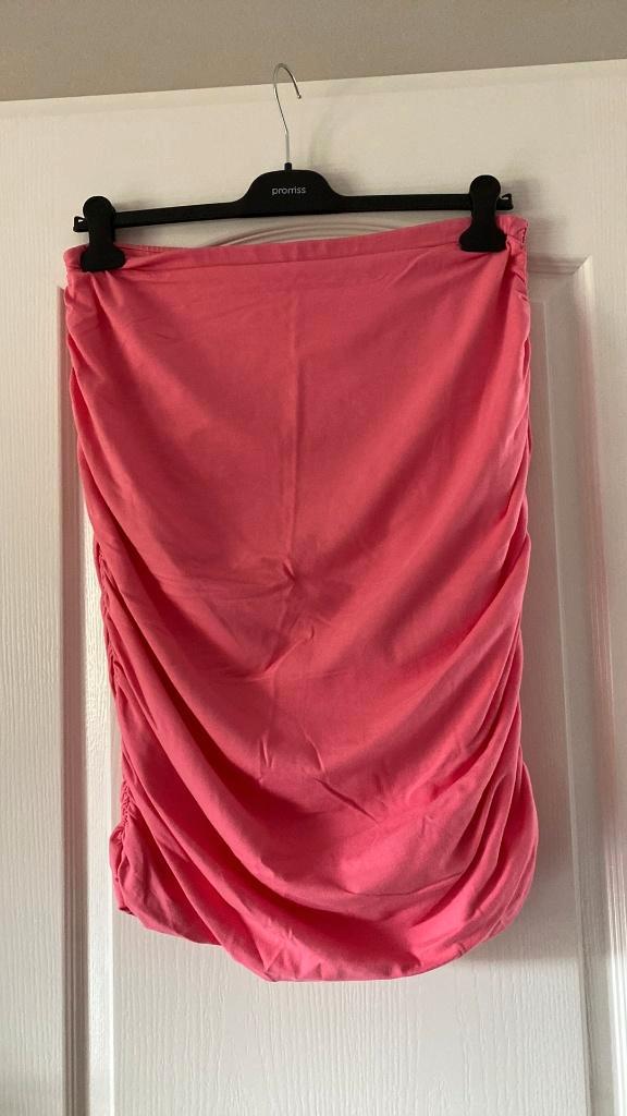 Rok Roze Tricot rimpel rokje Maat 42 Merk Stroke Purdey, Kleding | Dames, Rokken, Zo goed als nieuw, Maat 42/44 (L), Roze, Onder de knie