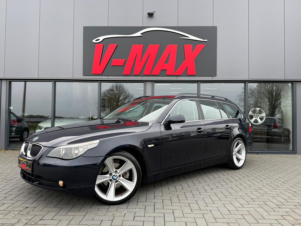BMW 523i Touring AUT 159 DKM Navi Prof Camera Climate Cruise, Auto's, Automaat, 2497 cc, Blauw, 11 km/l