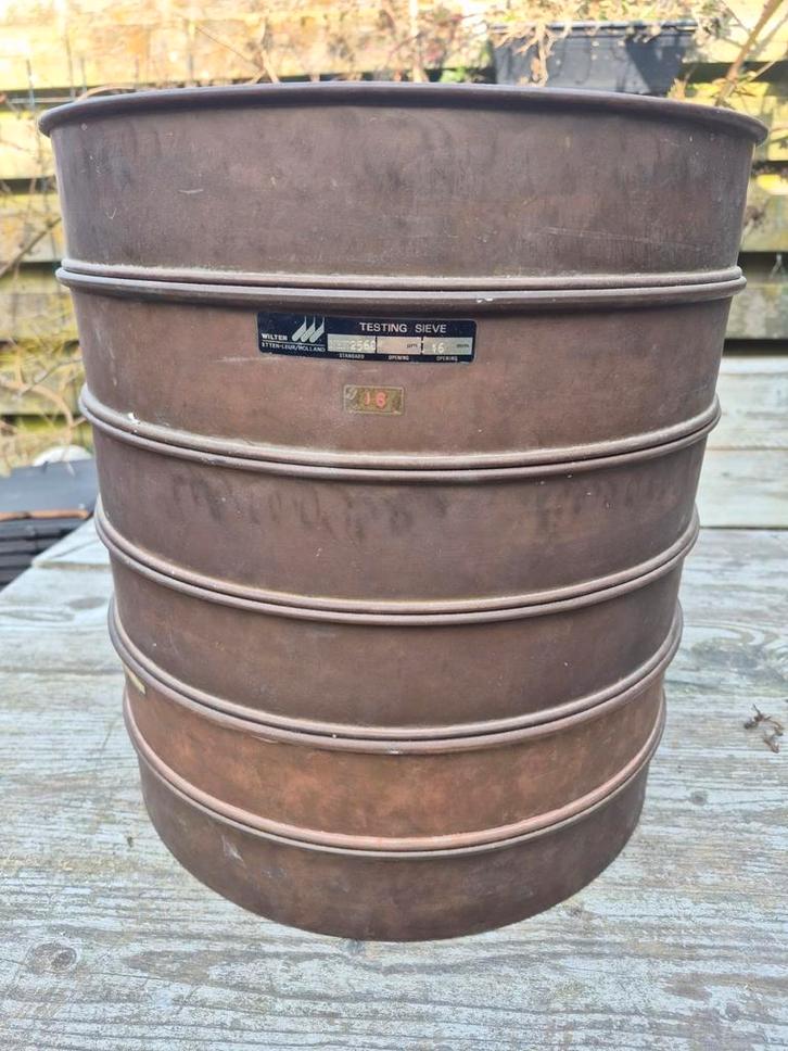 Authentieke koperen zand- en grindzeef, Antiek en Kunst, Antiek | Koper en Brons, Ophalen of Verzenden