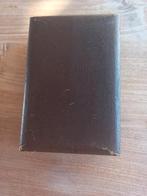 Antiek lederen doosje met boekje, Ophalen of Verzenden