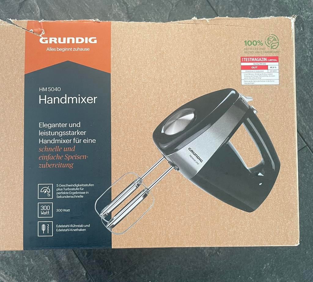 Grundig mixer, Witgoed en Apparatuur, Keukenmixers, 1 tot 2 liter, Ophalen of Verzenden, Nieuw, 3 snelheden of meer