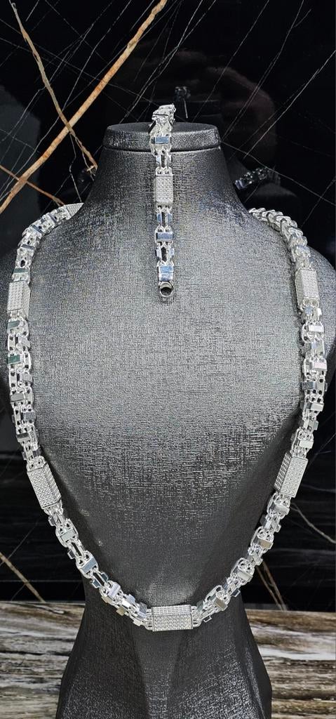 925 Italiaans Zilveren Magnum setje 70cm / 20cm / 8mm