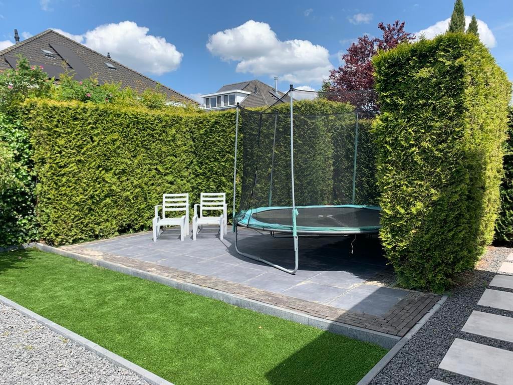 Trampoline met veiligheidsnet 305cm, Ophalen, Gebruikt