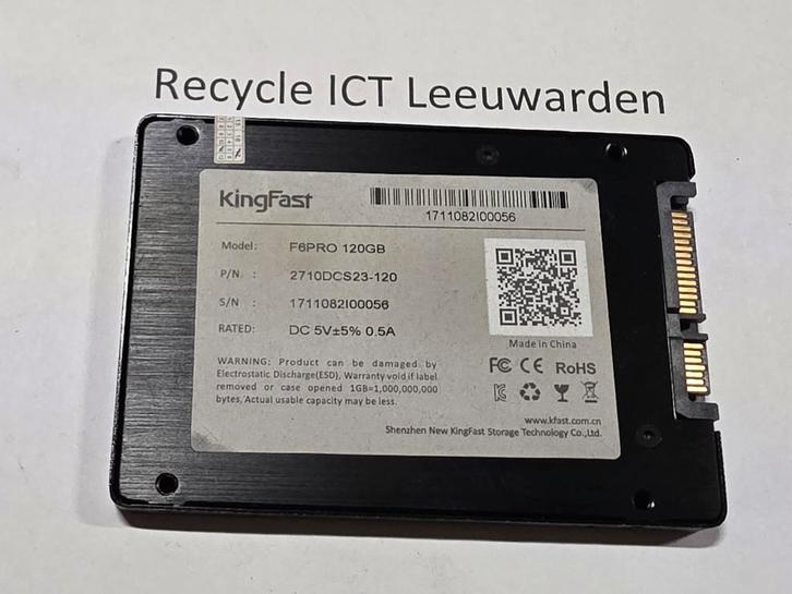 Kingfast 120gb laptop ssd hdd hardeschijf, Computers en Software, Harde schijven, Gebruikt, Laptop, Intern, SSD, SATA, Ophalen of Verzenden