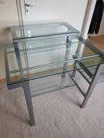 Glazen bureau en printer tafel., Ophalen