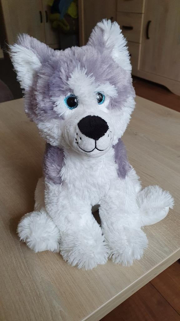 Husky knuffelhond., Ophalen of Verzenden, Zo goed als nieuw, Hond