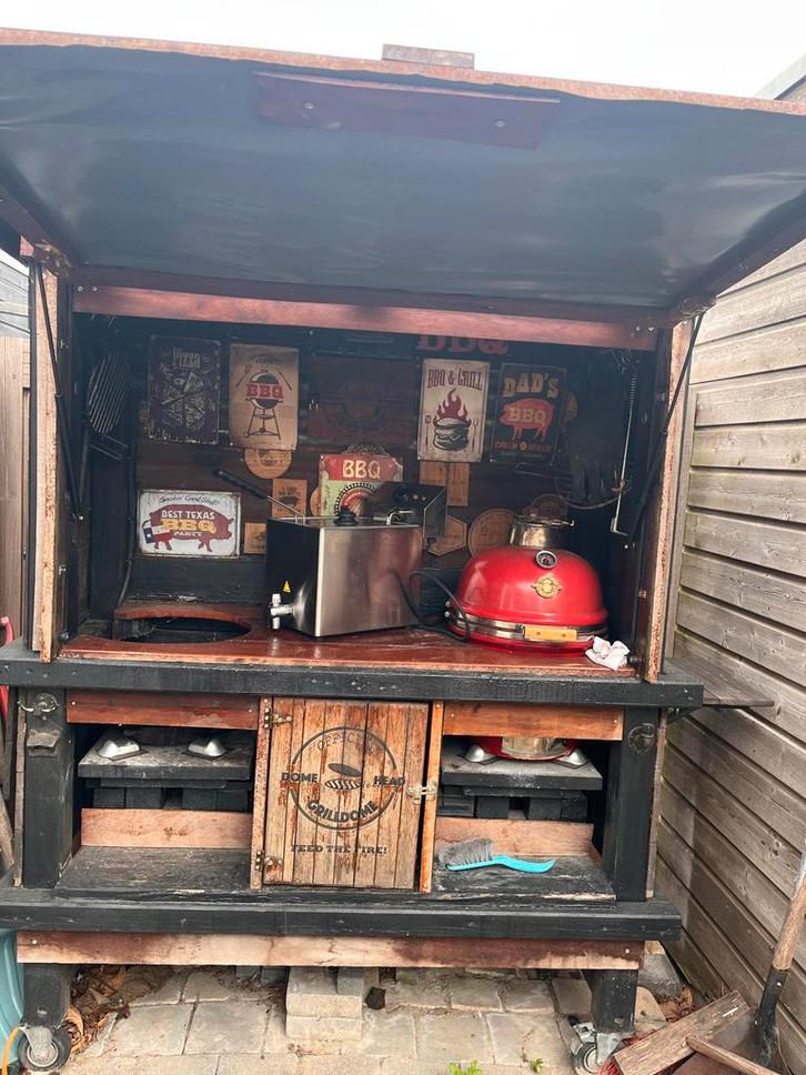 Bbq meubel zonder kamado, Tuin en Terras, Barbecue-accessoires, Gebruikt, Ophalen