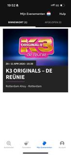 1 sta plaats K3 originals Ahoy Rotterdam, Twee personen, April