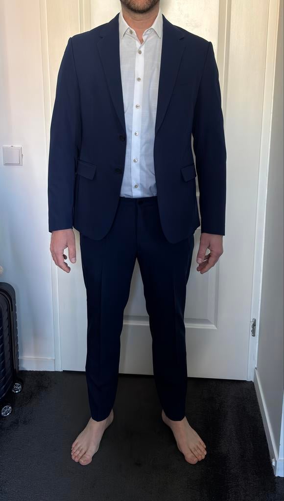 Zara Pak - Donkerblauw - Jasje 48, Pantalon 42, Kleding | Heren, Kostuums en Colberts, Ophalen of Verzenden, Zo goed als nieuw