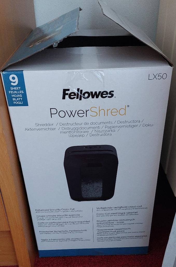 Fellowes papierversnipperaar LX50 nieuw in doos, Ophalen of Verzenden, Nieuw