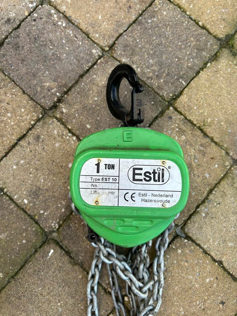 Ketting takel 1 ton, Ophalen, Zo goed als nieuw, Handmatig