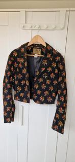 KENZO Jungle vintage corduroy blazer - bloemenprint, Maat 38/40 (M), Kenzo, Zwart, Ophalen of Verzenden