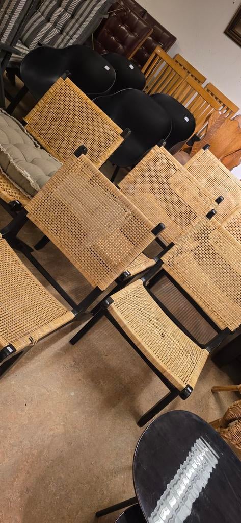 Rieten stoelen B-keuze - Comfortabel en stijlvol, Ophalen, Gebruikt, Riet of Rotan, Vijf, Zes of meer stoelen