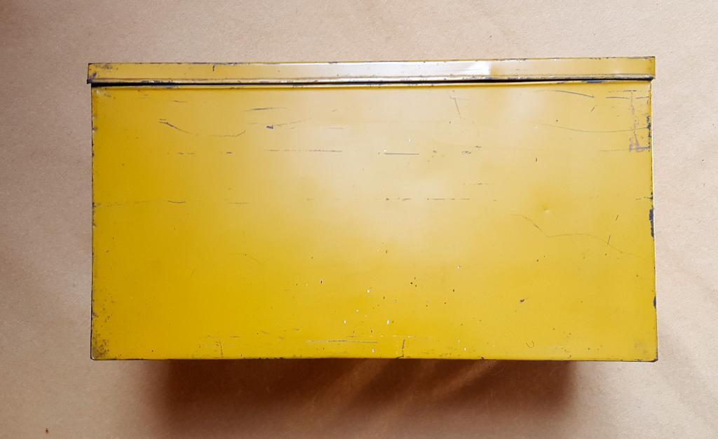 Vintage Koopmans Voorraad-trommel, Verzamelen, Blikken, Ophalen of Verzenden, Gebruikt, Overige, Overige merken