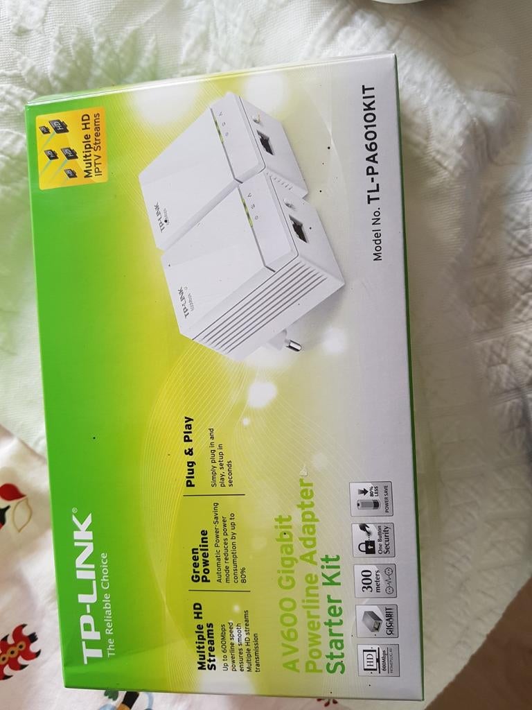 TP-Link AV600 Gigabit Powerline Adapter Starter Kit, Ophalen of Verzenden, Zo goed als nieuw, TP-Link