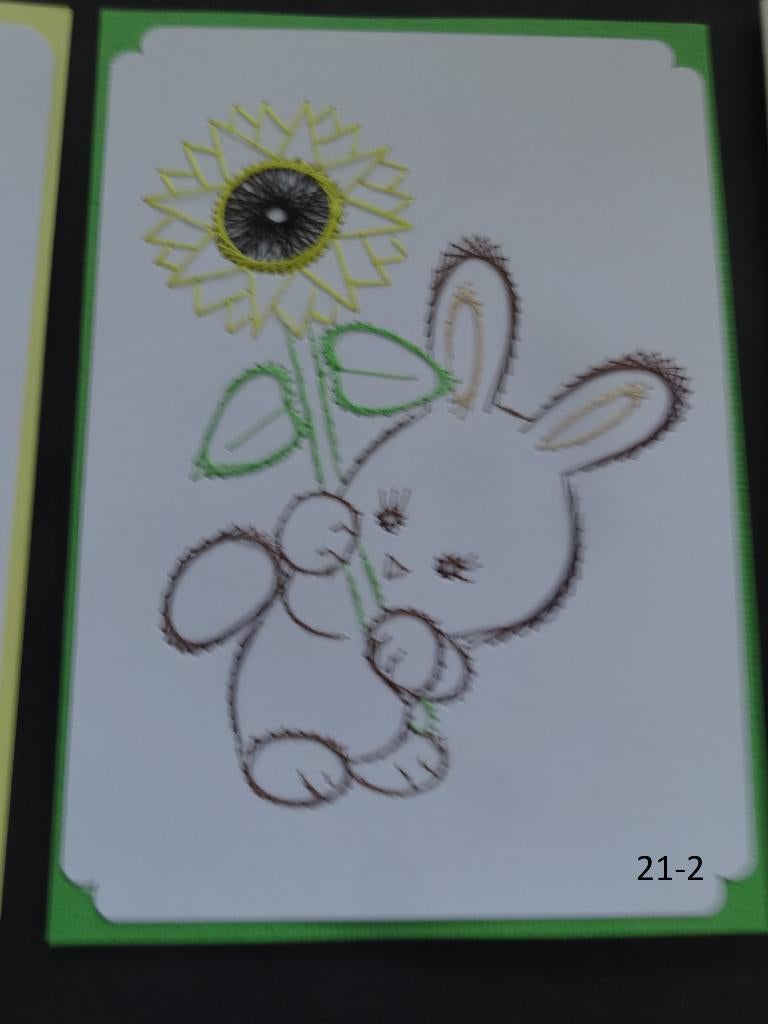 geborduurde kaarten pasen lente bloemen, Hobby en Vrije tijd, Ophalen of Verzenden, Nieuw, Overige thema's