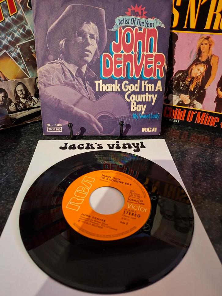 John Denver - Thank God I'm A Country Boy (Vinyl)1975, Cd's en Dvd's, Vinyl | Country en Western, Zo goed als nieuw, Overige formaten