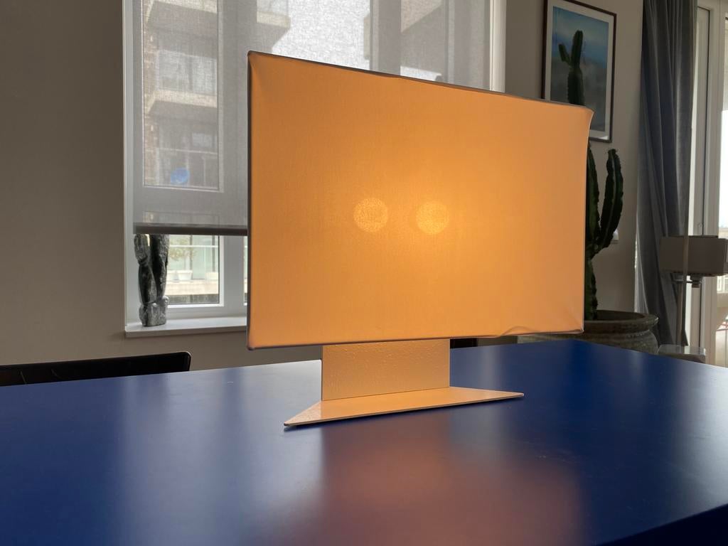 Artemide Accademia tafellamp - Cini Boeri, Huis en Inrichting, Lampen | Tafellampen, Ophalen, Gebruikt, Stof, Minder dan 50 cm