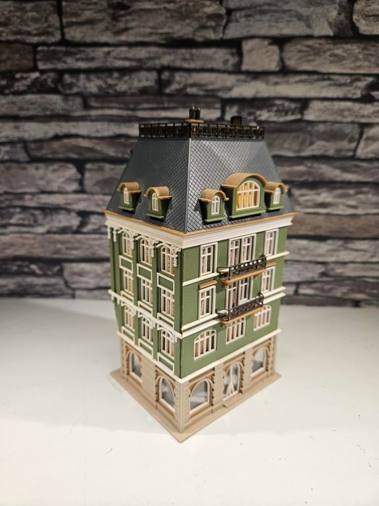 Vollmer Stadshuis hoog gebouw N spoor trein 1:160, Overige merken, Gebruikt, Gelijkstroom of Wisselstroom, Brug, Tunnel of Gebouw