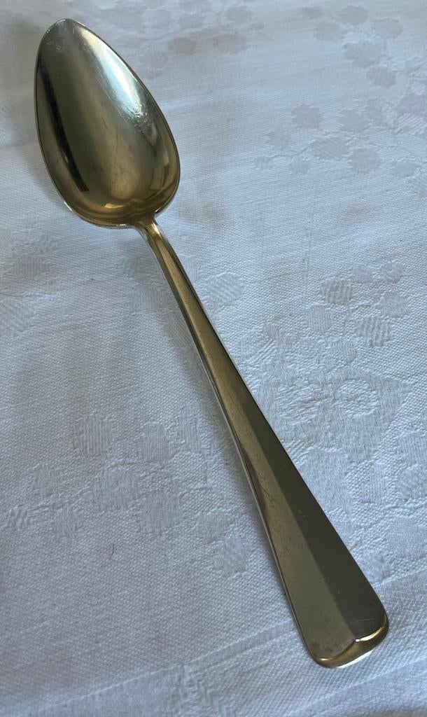 Grote Gero 90 verzilverde diner lepel Haags Lofje, Antiek en Kunst, Ophalen of Verzenden